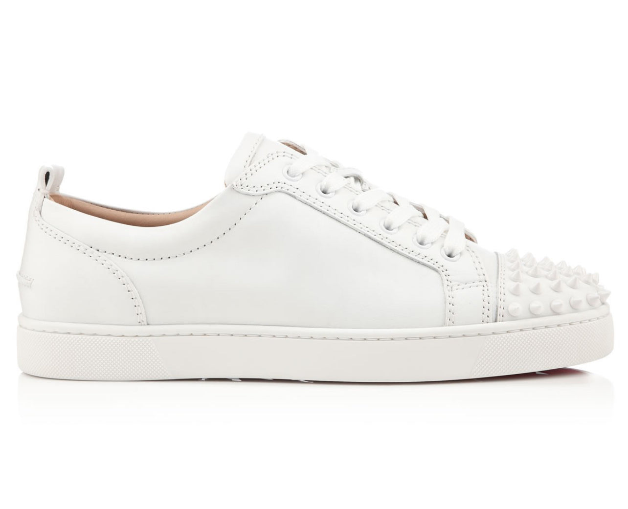 White Leather Red Bottom